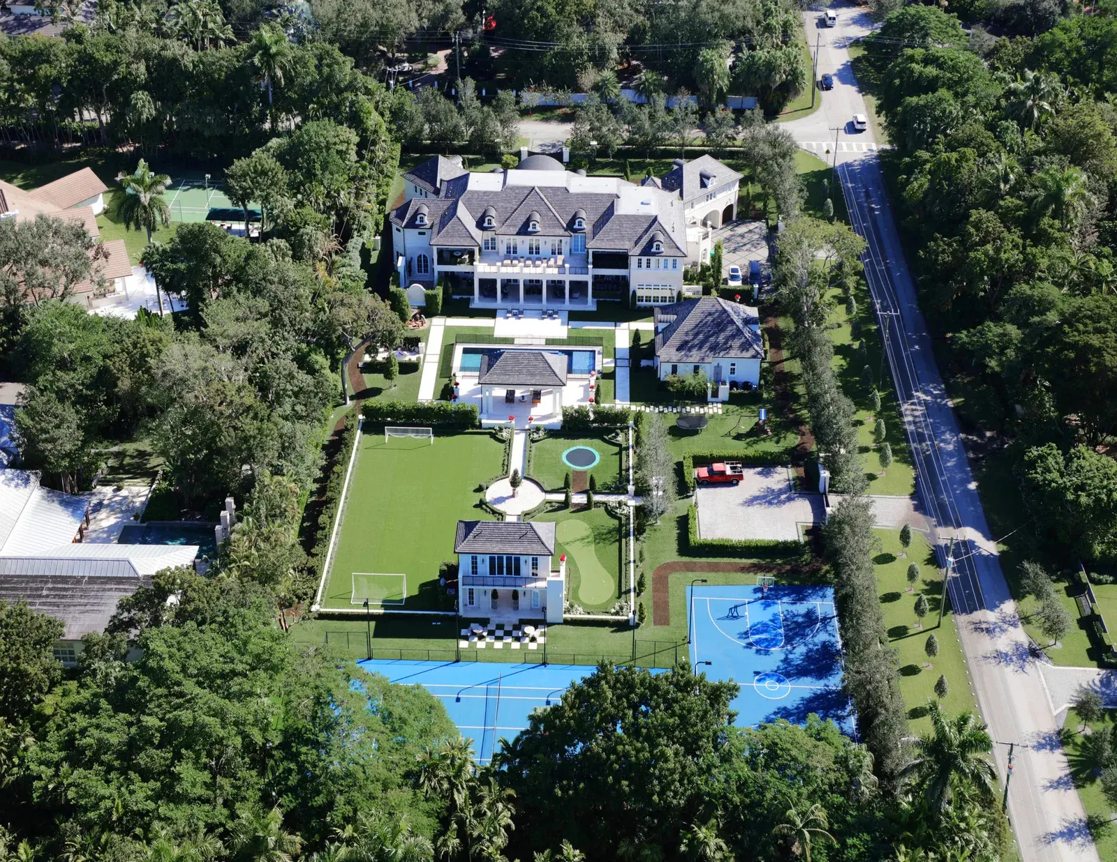Hand-laid Spanish clay tile roof on a Coral Gables Mediterranean revival home