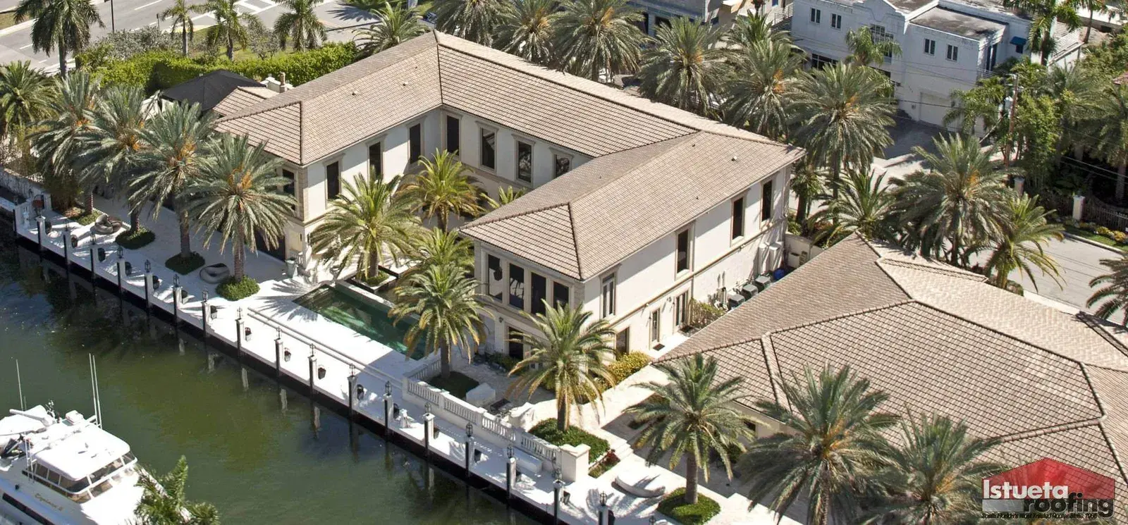 Hand-laid clay tile roof on a South Miami Mediterranean revival home