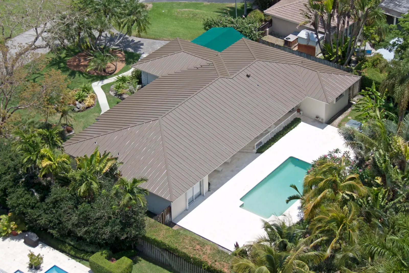 Luxury Miami residence with newly completed roof replacement
