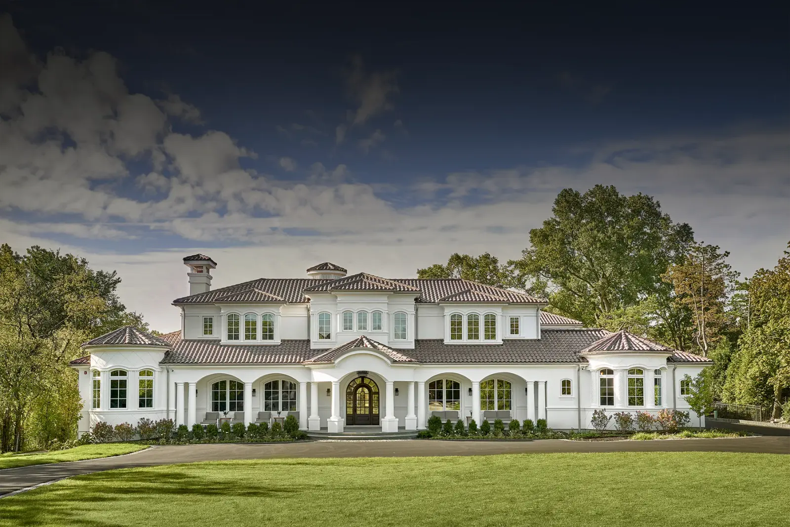 Ludowici clay tile roof on an elegant residence