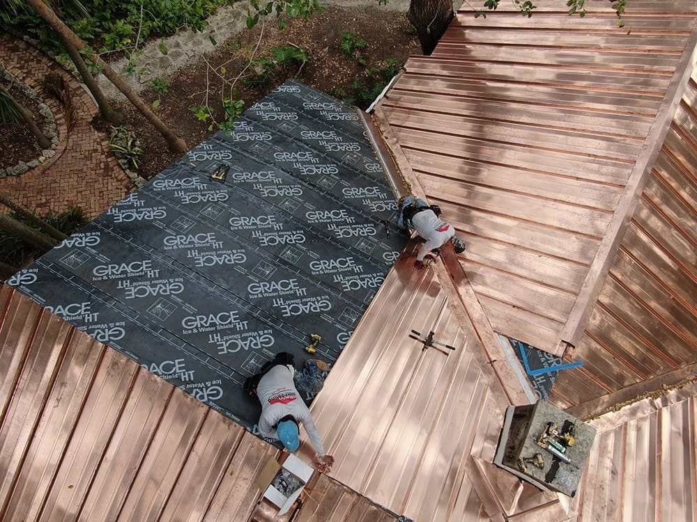 Metal Roofing Alliance award and manufacturer certifications for copper roofing installations.