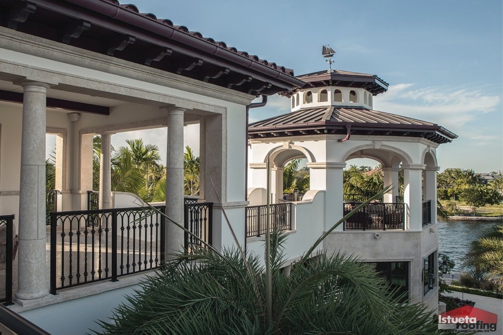 Redland Barrel Tile and Copper Roof in Miami, FL